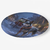 Assiettes En Carton Saison de Noël des bovins australiens (Angle)