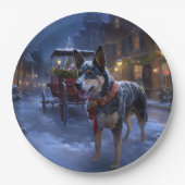 Assiettes En Carton Saison de Noël des bovins australiens (Devant)