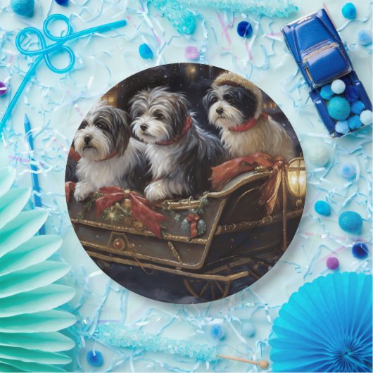 Assiettes En Carton Saison de Noël Havanais (Fête)