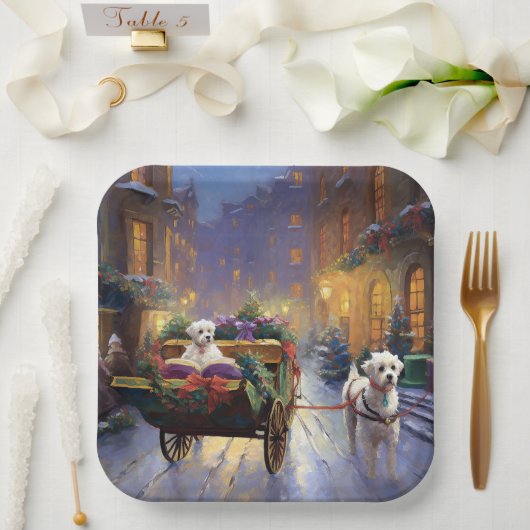 Assiettes En Carton Saison de Noël maltaise (Mariage)