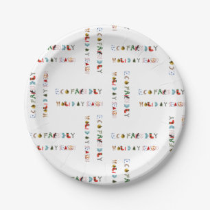 Assiettes En Carton Saison des vacances amicale d'Eco d'amusement