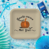 Assiettes En Carton saison éffrayante automne yall (Fête)