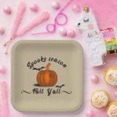 Assiettes En Carton saison éffrayante automne yall (Fête)