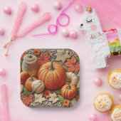 Assiettes En Carton Saison Festin Automne Citrouilles Thanksgiving (Fête)