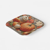 Assiettes En Carton Saison Festin Automne Citrouilles Thanksgiving (Angulaire)