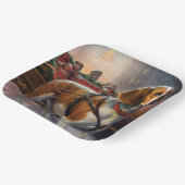 Assiettes En Carton Saison festive de Noël beagle (Angulaire)