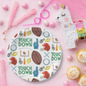 Assiettes En Carton Saison XO Football Toucher Premier Tailgate Down (Fête)