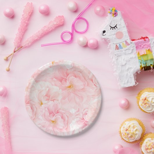 Assiettes En Carton Sakura en fleurs de cerisier Papier Dessous de ver (Fête)