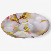 Assiettes En Carton Sakura - Fleur de cerisier japonaise (Angle)