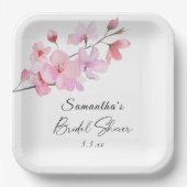 Assiettes En Carton Sakura - Mariage douche nuptiale (Recto)