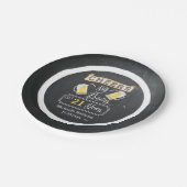 Assiettes En Carton Salades et bières à 21 ans Plaque papier d'anniver (Angle)