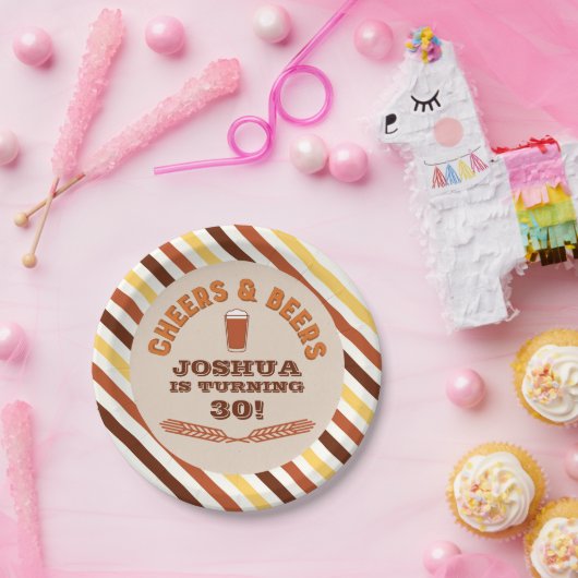 Assiettes En Carton Salades et bières Plaques de papier d'anniversaire (Fête)