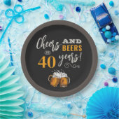 Assiettes En Carton Salades et bières Plaques papier d'anniversaire (Fête)