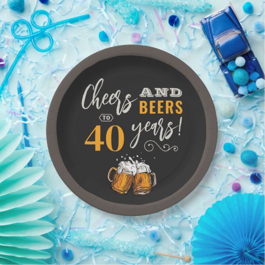 Assiettes En Carton Salades et bières Plaques papier d'anniversaire (Fête)