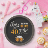 Assiettes En Carton Salades et bières Plaques papier d'anniversaire (Fête)