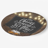 Assiettes En Carton Salades et bières Plaques papier fête d'anniversai (Angle)