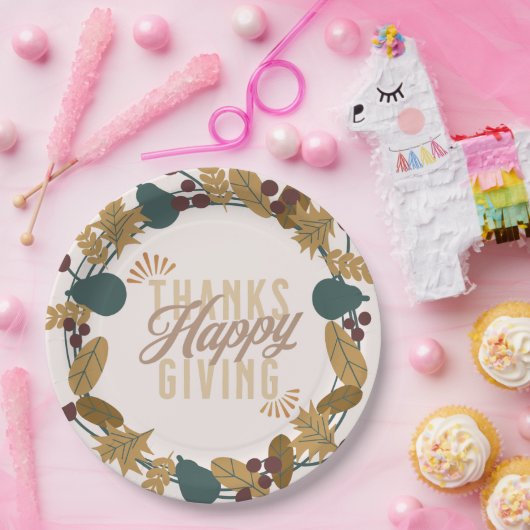 Assiettes En Carton Salle de bain moderne Thanksgiving (Fête)