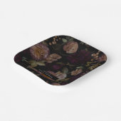 Assiettes En Carton Salle de mariage fleurie sombre et dramatique (Angulaire)