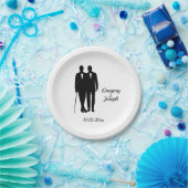 Assiettes En Carton Salles Mariages gays (Fête)