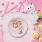 Assiettes En Carton Sally pense aux fleurs (Fête)