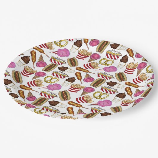 Assiettes En Carton Salon d'Etat Carnaval Nachos Cotton Candy (Angle)