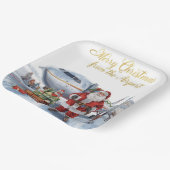 Assiettes En Carton Salutation Santa Claus de l'aéroport (Angulaire)