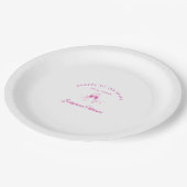 Assiettes En Carton Salutations à 100 ans rose 100e anniversaire Perso (Angle)