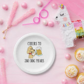 Assiettes En Carton Salutations À 280 Chiens Années 40e Anniversaire (Fête)