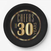 Assiettes En Carton Salutations à 30 ans (Devant)