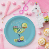 Assiettes En Carton Salutations à 50 Anniversaire (Fête)
