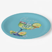 Assiettes En Carton Salutations à 50 Anniversaire (Angle)