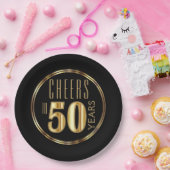 Assiettes En Carton Salutations à 50 ans (Fête)