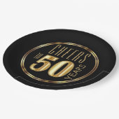 Assiettes En Carton Salutations à 50 ans (Angle)