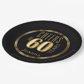 Assiettes En Carton Salutations à 60 ans (Angle)