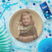 Assiettes En Carton Salutations à 60 ans ! Photo (Fête)