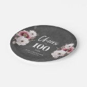 Assiettes En Carton Salutations au 100e anniversaire (Angle)