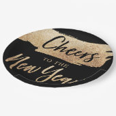 Assiettes En Carton Salutations aux Plaques de papier du Nouvel An (Angle)