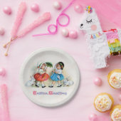 Assiettes En Carton Salutations de Pâques (Fête)