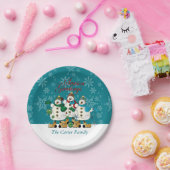 Assiettes En Carton Salutations de saison Snowmen Buddies | Noël (Fête)
