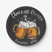 Assiettes En Carton Salutations et bières 60e 40e 50e 30e 21e (Devant)