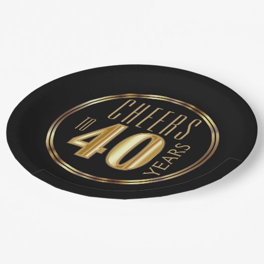 Assiettes En Carton Salutations jusqu'à 40 ans (Angle)