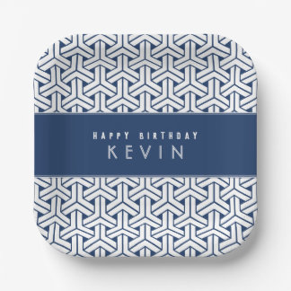 Assiettes En Carton Samurai Kimono Motif Personnalisé Anniversaire
