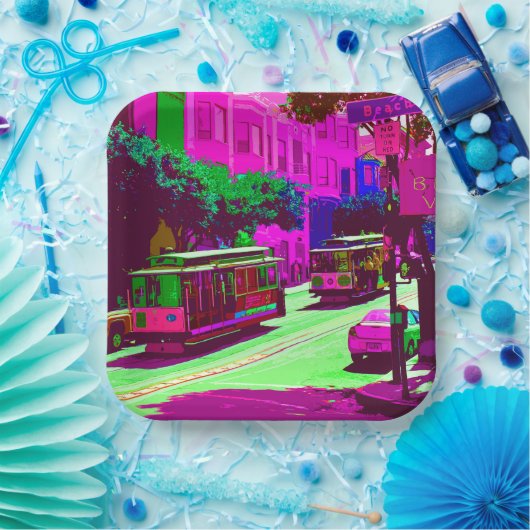 Assiettes En Carton San Francisco 009 (Fête)