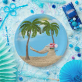 Assiettes En Carton Sandman de Noël Tropical Avec Papier Hammock Pla (Fête)