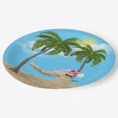 Assiettes En Carton Sandman de Noël Tropical Avec Papier Hammock Pla (Angle)