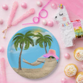 Assiettes En Carton Sandman Tropical Avec Plaque De Papier Hammock (Fête)