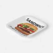 Assiettes En Carton Sandwich Me Rend Heureux (Angulaire)