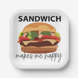 Assiettes En Carton Sandwich Me Rend Heureux