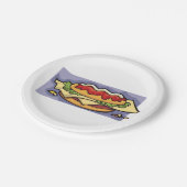 Assiettes En Carton Sandwich rempli (Angle)