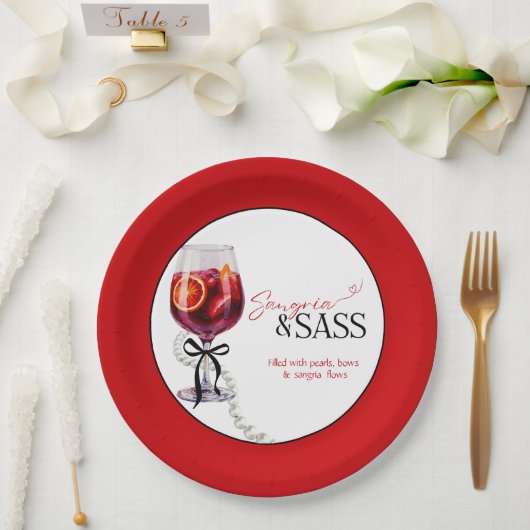 Assiettes En Carton Sangria & Sass (Mariage)